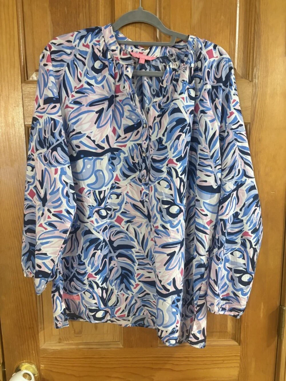 Simply southern Size Large (L) Abstract Print Long Sleeve Blouse - Picture 1 of 3